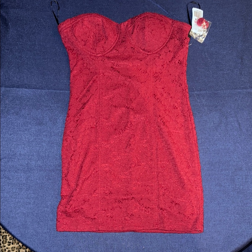 Forever 21 Red Strapless Bodycon Dress